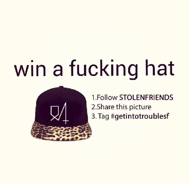 #getintroublesf I like hats and @stolenfriends âœŒï¸�