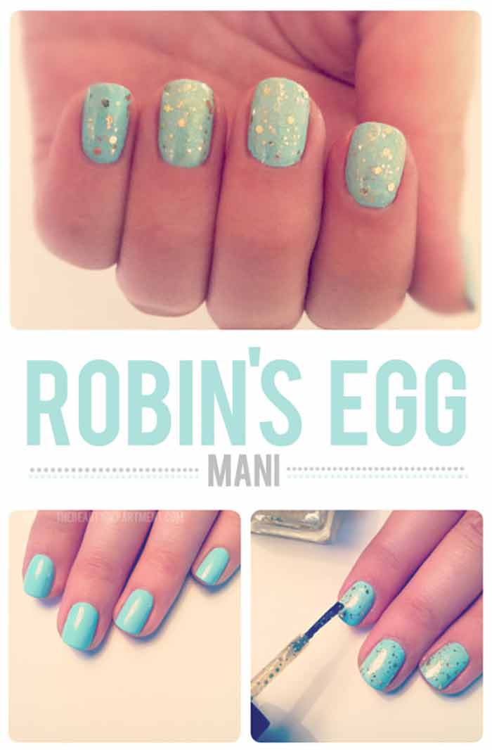 Robin's Egg Manicure - Simple Nail Designs For Short Nails