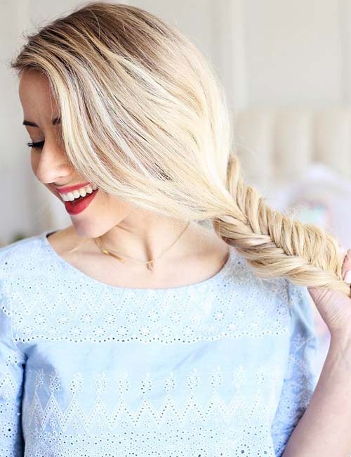 15. Relaxed Side Fishtail Braid