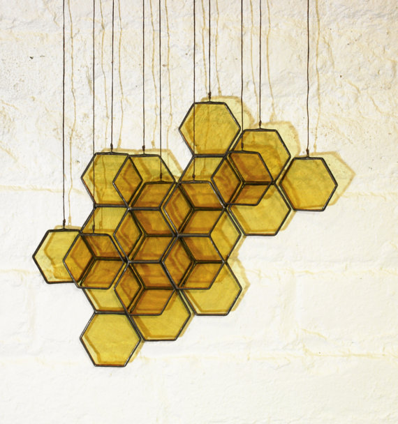 Stained Glass Honeycomb Drops